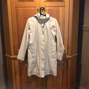 LL Bean women’s 3/4 length rain jacket.